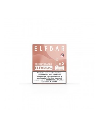 Elfbar Elfa 2ml Prefilled Pod Cream Tobacco (2 pezzi)