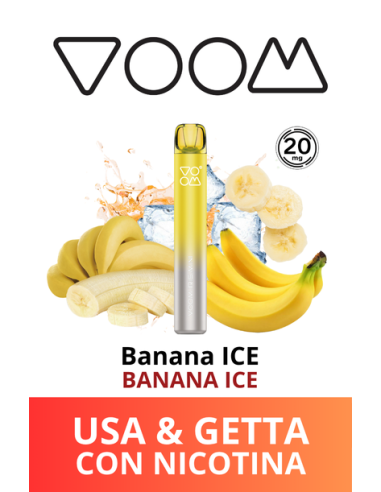 VOOM Mesh Mini Sigaretta Elettronica Usa e Getta - Banana Ice- 20mg/ml
