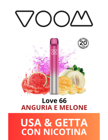 VOOM Mini Mesh Sigaretta Elettronica Usa e Getta - Watermelon Melon (Anguria e Melone) - 20mg/ml