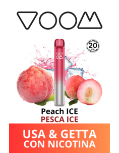 VOOM Mini Mesh Sigaretta Elettronica Usa e Getta - Peach ICE (Pesca Ghiacciata) - 20mg/ml