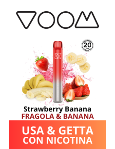 VOOM Mini Mesh Sigaretta Elettronica Usa e Getta - Strawberry Banana (Fragola e Banana) - 20mg/ml