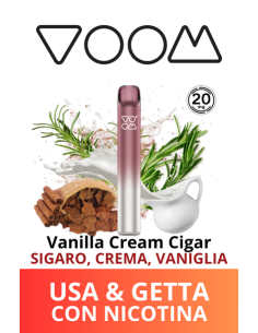 VOOM Mini Mesh Sigaretta Elettronica Usa e Getta - Cigar Vanilla Cream (Sigaro e Vaniglia) - 20mg/ml