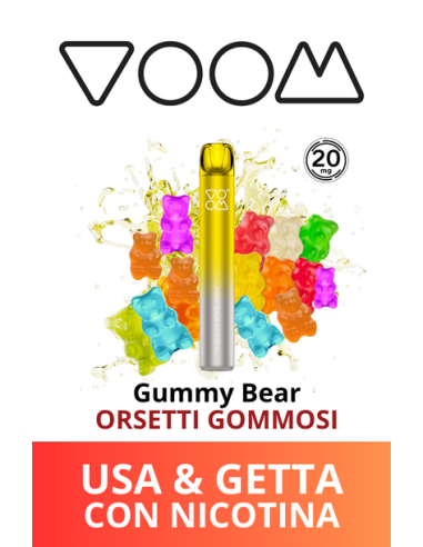VOOM Mini Mesh Sigaretta Elettronica Usa e Getta - Gummy Bear (Orsetti Gommosi) - 20mg/ml